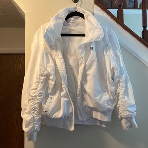 Athleta Point Reyes Bomber Jacket in White, Great, like new condition